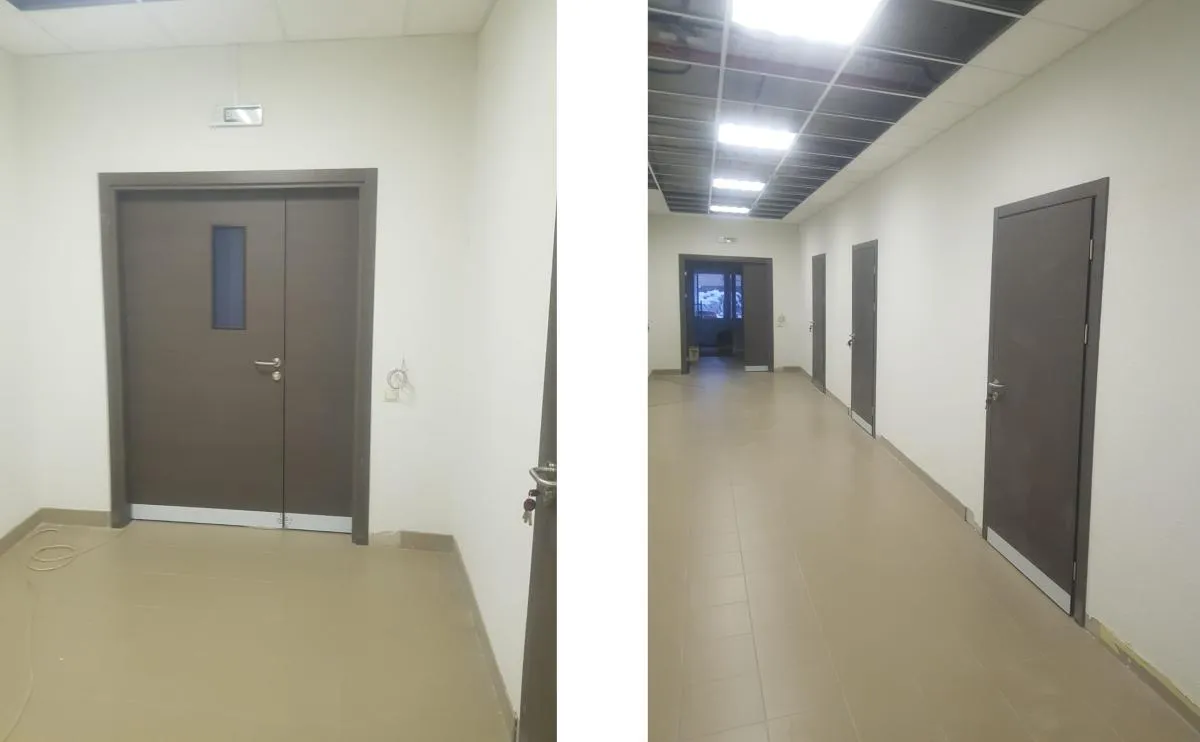 Двери, установленные в коридорах бизнес-центра